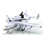 Avião Metal Miniatura Antonov An225 23cm Com Ônibus Espacial