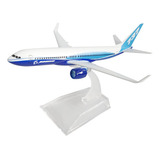 Avião Miniatura De Metal Boeing Colecionável Base Acrílico Cor Azul celeste