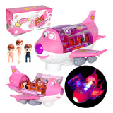 Avião Musical Bate E Volta Com Personagens Com Luzes Led