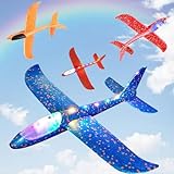 Avião Planador Com Led Estrutura Em Isopor Flexivel Brinquedo Aeromodelo Voa De Verdade Vermelho 