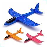Avião Planador De Isopor Com LED Colorido Brinquedo Voador Manual