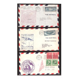 Aviões 3 Envelopes Comemorativos De Primeiro Voo Usa L 173
