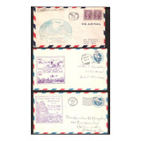 Aviões 3 Envelopes Comemorativos De Primeiro Voo Usa L 199
