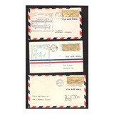 Aviões 3 Envelopes Comemorativos De Primeiro Voo Usa L 200
