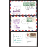 Aviões 3 Envelopes Comemorativos De Primeiro Voo Usa L 201