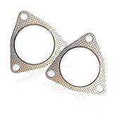 Awlbed 2 Peças De Junta De Escape De Carro Resistência A Altas Temperaturas Design De Furo Pequeno Substituição Universal à Prova D água Durável De Metal Engrossado Para Cabeçotes Turbo Catback