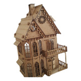 Ax Casa Casinha Castelo Mdf Para Boneca Polly Com 25 Móveis