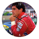 Ayrton Senna Fórmula 1 Relógio E Paredes