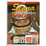 Ayrton Senna Revista Pôster Campeão N 8 Titulo Mundial Japão