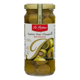 Azeitona Verde Em Conserva Manzanilla Recheio Pasta De Anchovas La Pastina Vidro 140g
