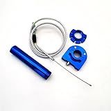 Azul CNC Motocicleta De Alumínio 22 Mm 7 8 Acelerador Giro Rápido Torção Cabo