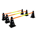 B 3 Kit 6 Cones Furados Com 3 Barreiras Desmontáveis 90 Cm