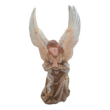 B Antigo Anjo Adorando Figura Presépio Em Resina 30 0 Cm