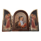 B Antigo Capelinha Sacra Com Imagem De São Bento