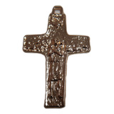 B Antigo Crucifixo Do Papa Jesus Bom Pastor Dourado