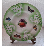 B Antigo Prato De Parede Em Porcelana Dresden Alemanha