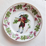 B Antigo Suntuoso Prato De Parede Em Porcelana Austríaca