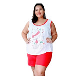 B Doll Malha Kit 15 Conjunto Verao Calor Regata Pijama Plus