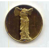 B3654 A Vitória De O Grego Medalha Laqueada A Ouro 24kt