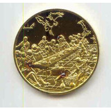 B3657 A Ultima Ceia De Tintoretto Medalha Laqueada A Ouro