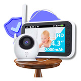 Babá Eletrônica Baby Monitor Tela Hd 4 Câmera Sem Fio 2 4g