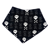 Babador Bandana Dupla Face Estampa Caveira algodão Egípcio