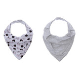 Babador Bandana Forro Impermeavel Cor Cinza romace Tamanho Un