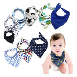 Babador Bandana Kit 10 Ezzif Menina C 2 Botoes