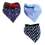 Babador Bandana Kit Com 3un Impermeavel Dupla Face