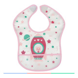 Babador Bebe 3 Meses Com Bolso Coletor Foguete Buba Cor Rosa