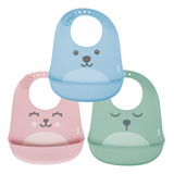 Babador Buba Silicone Bebê Infantil Impermeável Pega Migalha