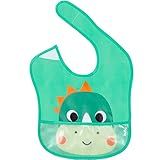 Babador Com Bolso Bubazoo Dino