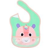 Babador Com Bolso Bubazoo Unicornio