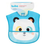 Babador Com Bolso Panda Bubazoo Buba 17074 Cor Azul E Branco