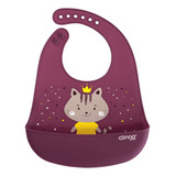 Babador De Silicone Milky Com Bolso Coletor Multicor Clingo