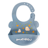 Babador De Silicone Para Bebes Com Cata Migalhas Impermeável