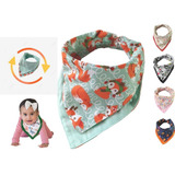 Babador Dupla Face Babeiro Bebê Estampado Liso Kit 5 Unids
