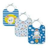 Babador Felpudo Impermeavel Bebe Kit Com 3 Unidades