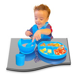 Babador Prato Colher Copo Tigela Silicone Infantil Bebê