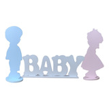 Baby Display Mesa Mdf Chá Revelação Decoração Festa