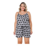 Baby Doll De Pv Estampado Plus Size