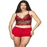 Baby Doll Sexy Feminino Pijama Intimo Adulto Dormir Luxo Vermelho GG