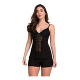 Baby Doll Short Doll Renda Sensual Verão Conforto