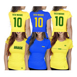Baby Look Camisa Camiseta Blusa Feminina Do Brasil P Copa