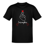 Baby Look Camiseta Novela Coreana Dorama Saranghae Eu Te Amo
