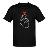 Baby Look Dorama Coração Eu Te Amo Camiseta Novela Coreana