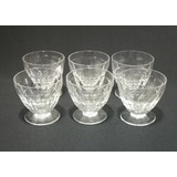 Baccarat 6 Taças Antigas De Cristal Lapidado