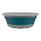 Bacia Retrátil 8 Litros Verde Esmeralda Flashlimp Dobrável