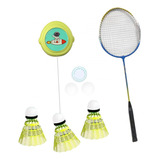 Badminton Solo Trainer Autotreinamento Raquete Verde