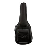 Bag Capa Para Violão Folk Alcochoada Luxo Avs Extra Cor Preto